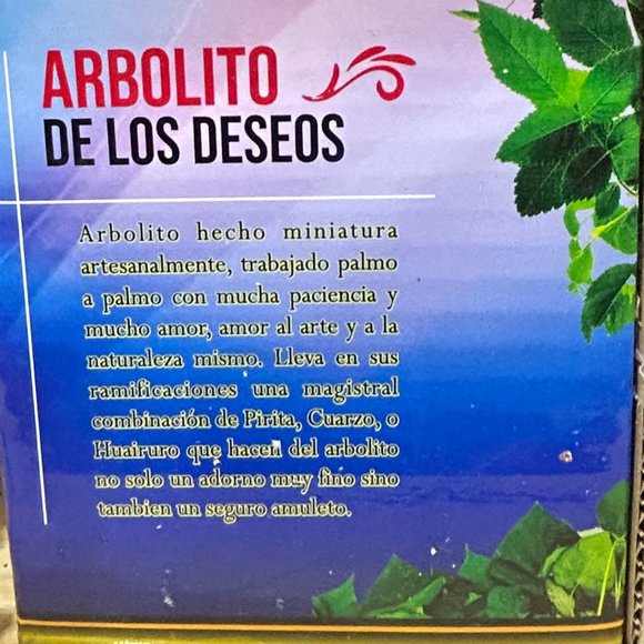 Bonsai Tree Stones Large  Multicolor Stone Tree w/Pyrite on Wood Base - Picture 4 of 12